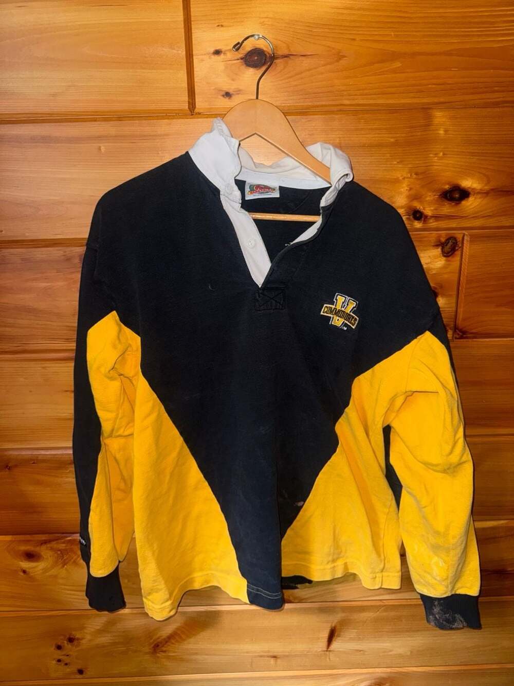 Vintage Barbarian Vanderbilt Commodores College Rugby Shirt Jersey Rugby Shirt